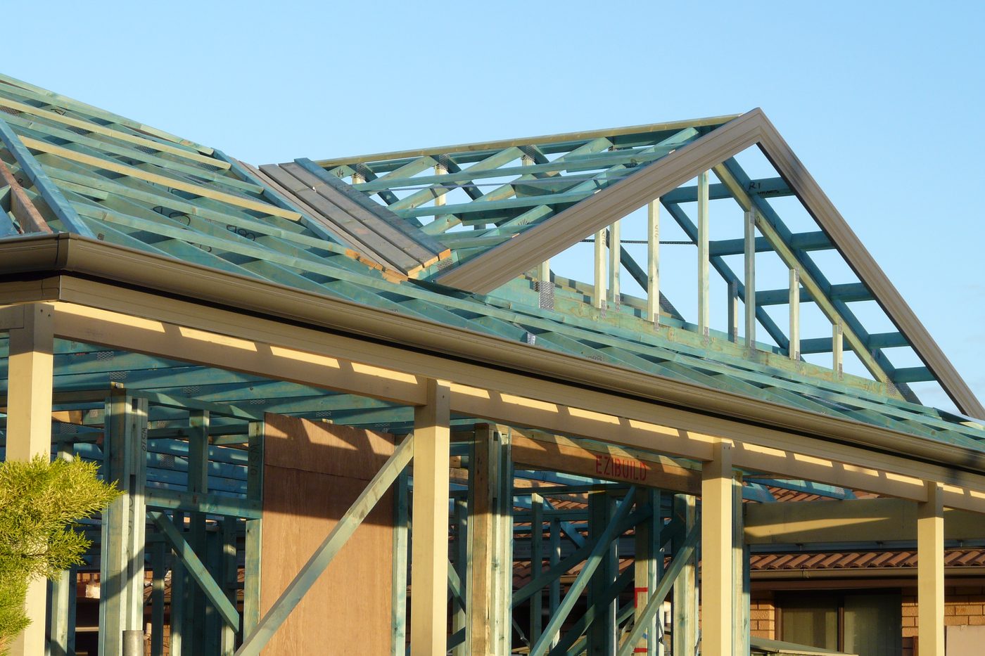 Roof trusses — new home in Umina Beach by D M Hayes Builder
