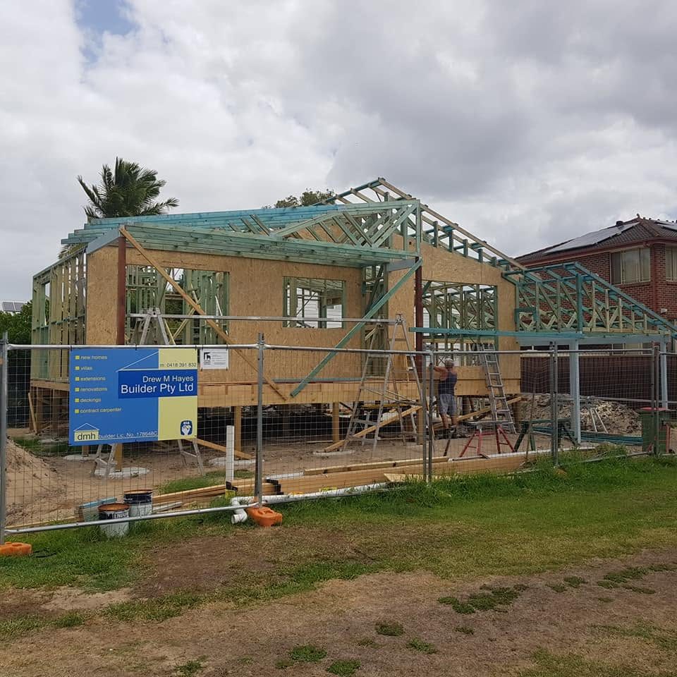 Renovation and addition work by D M Hayes Builder on the Central Coast